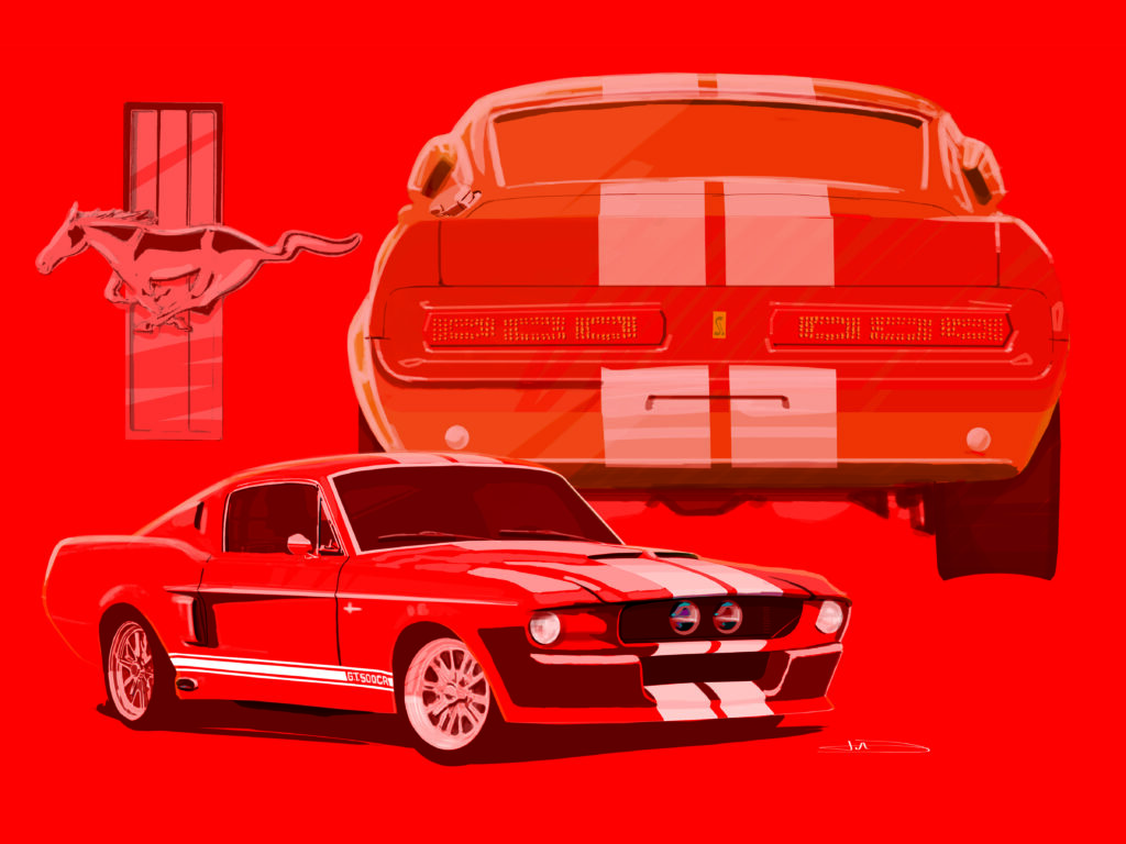 FORD Mustang GT500 rouge