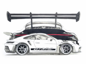 PORSCHE GT3 RS blanche