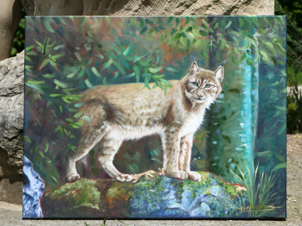 Le lynx à l'orée de la forêt _ Œuvre originale – Image 3